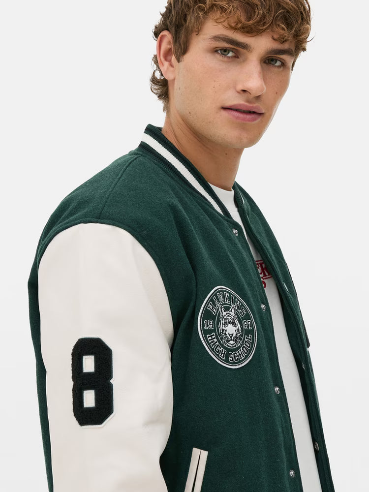 Stranger Things Hawkins Tigers Varsity Jacket